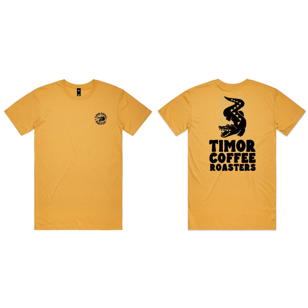 Mustard Timor Coffee Roasters croc tee