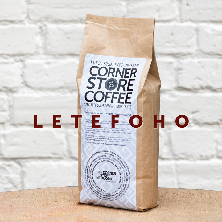 1kg bag of coffee beans from Letefoho, Timor-Leste.