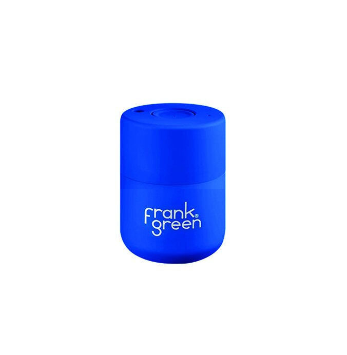 frank green 6oz reusable cup in neon blue