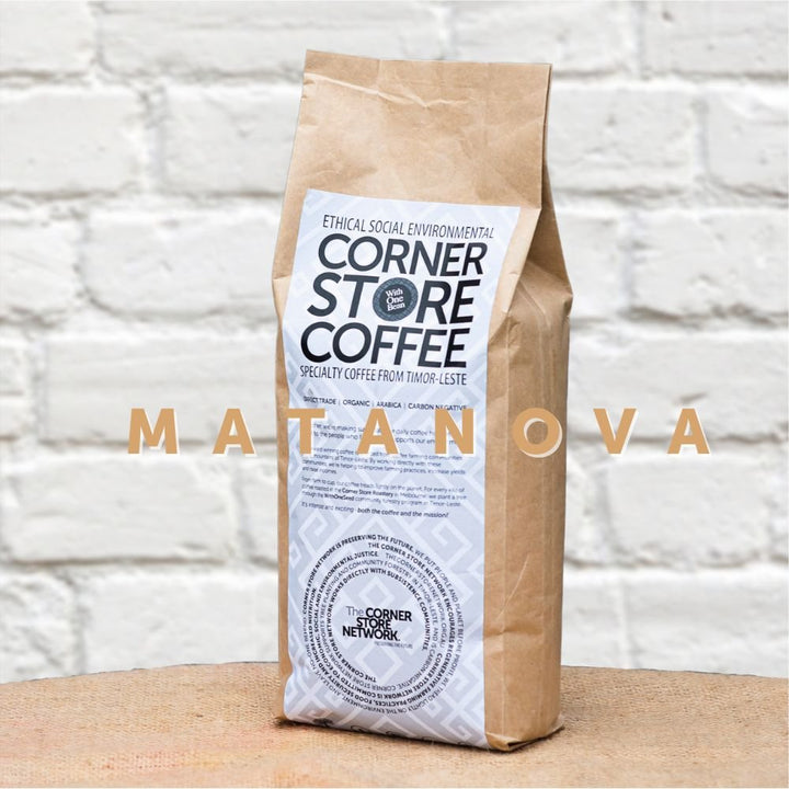 bag of matanova specialty arabica coffee from timor-leste