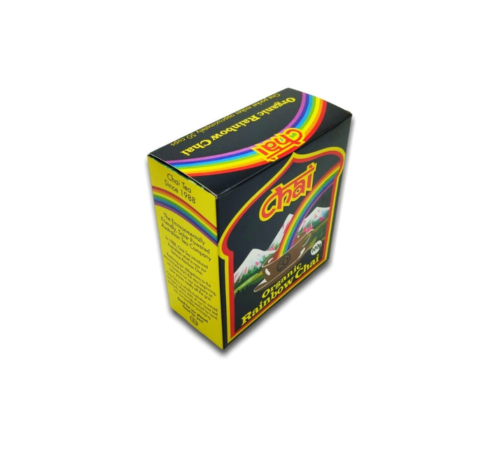 black box of organic rainbow chai from sri lanka