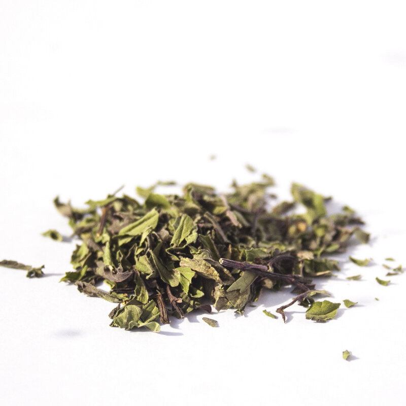 pile of organic peppermint tea grown in australia by southern light herbs